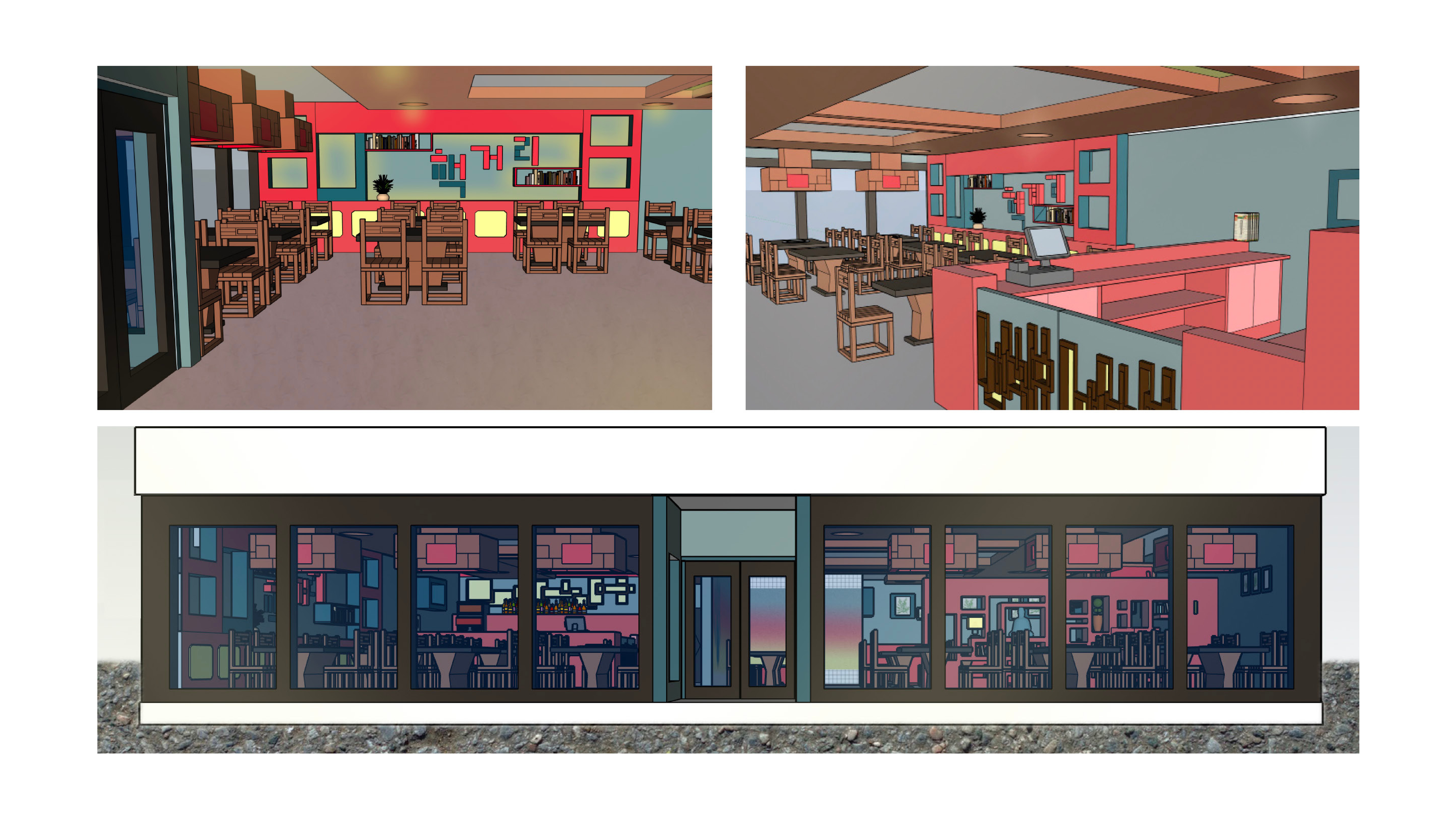 Korean restaurant interior design details